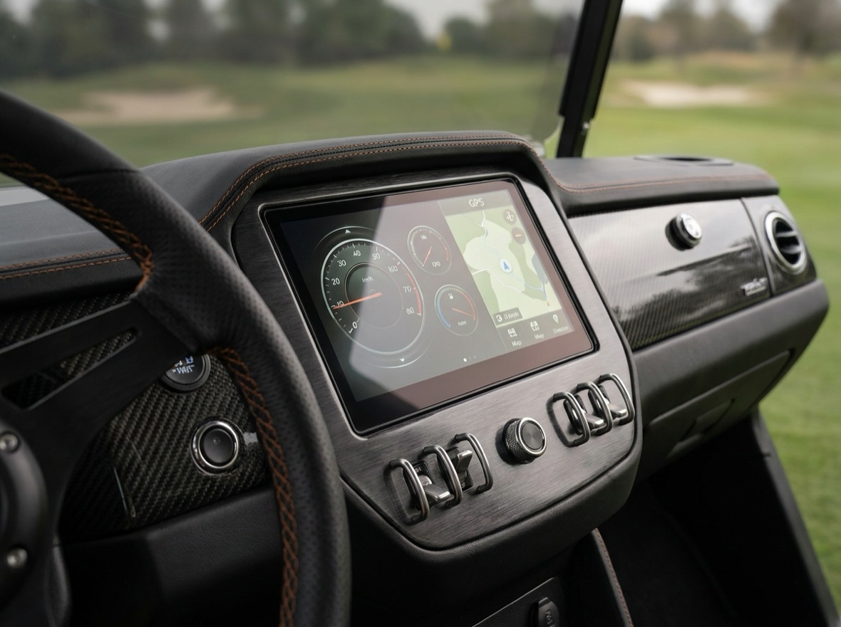 Custom golf cart dash and lithium upgrade detail